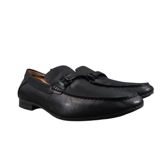 Steve Madden Shoes Mens 11.5 Loafer Moc Classic Slip On Black Leather Lifestyle main image 4